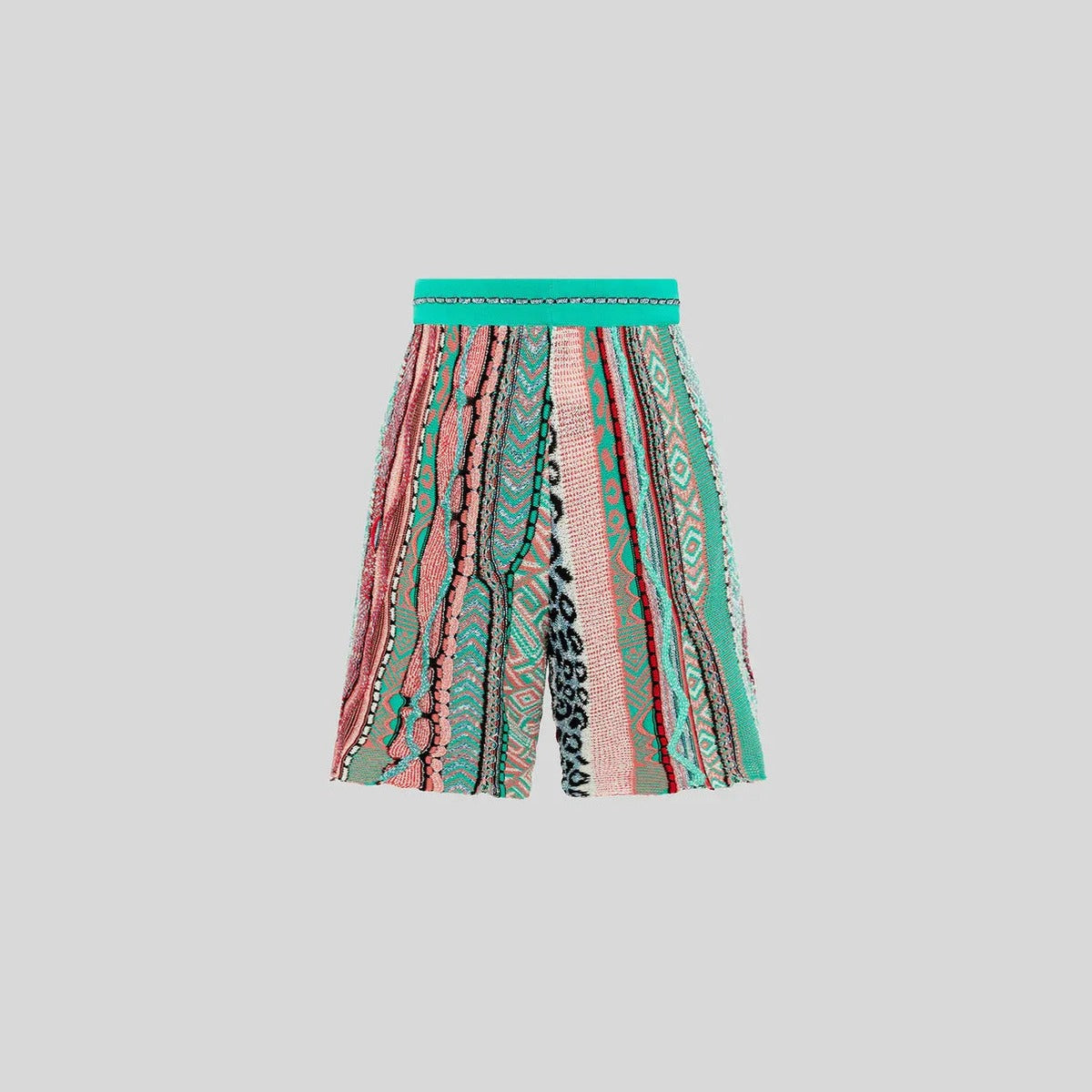 Laneus Jacquard Bermuda Shorts in Emerald Green