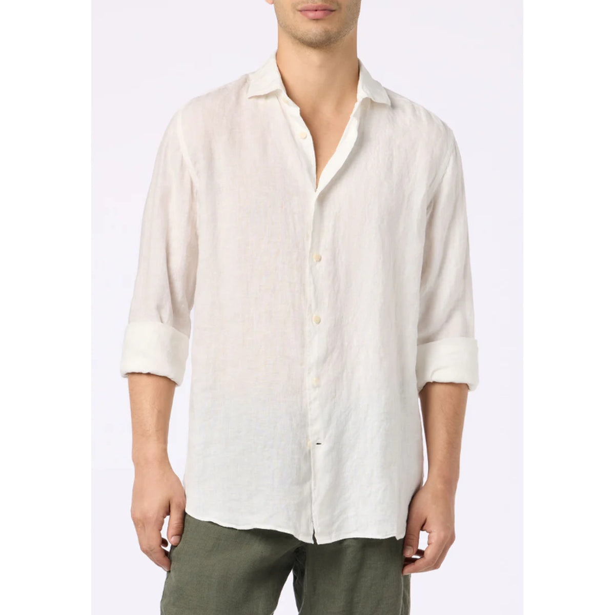 MC2 Saint Barth Pamplona Linen Shirt in White
