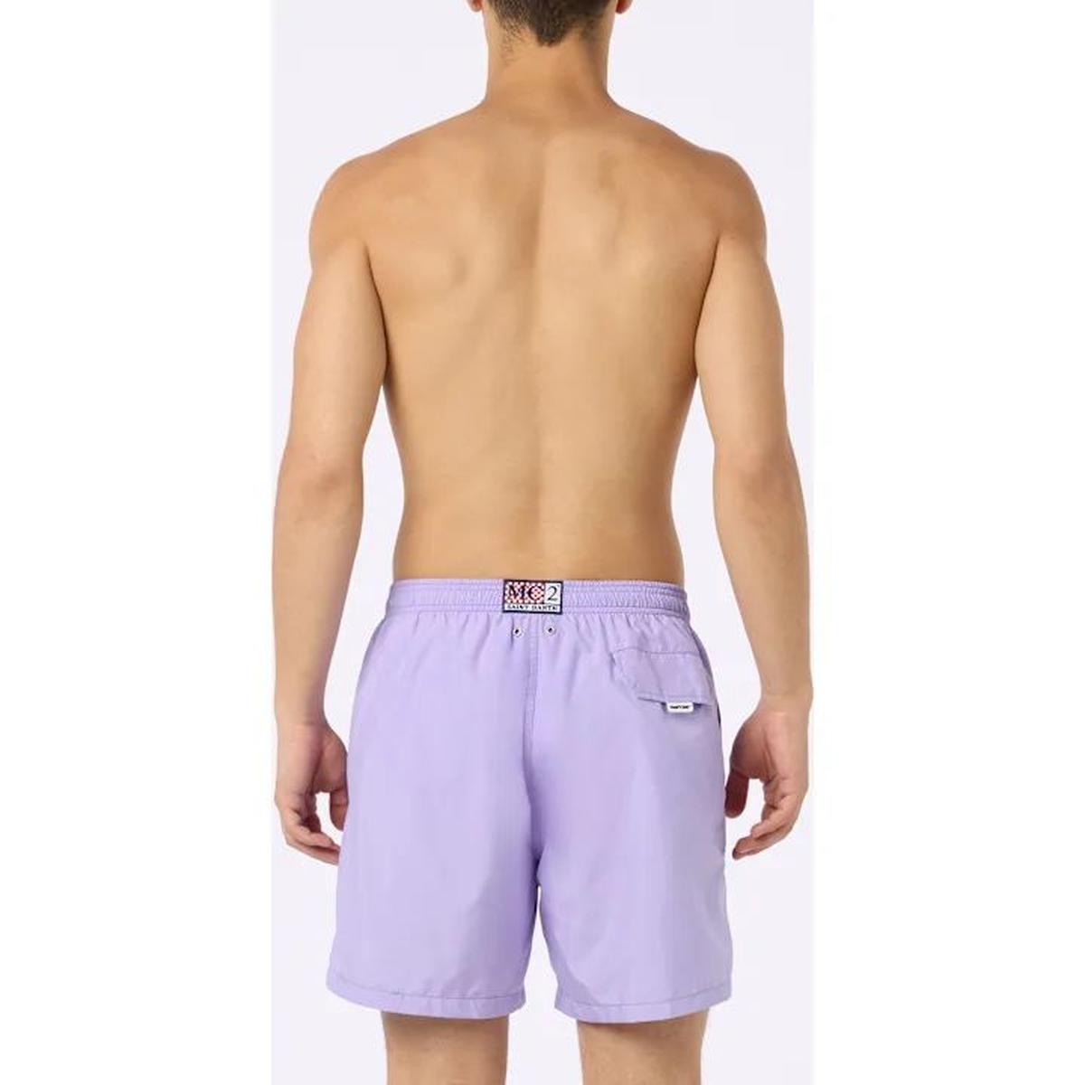 MC2 Saint Barth Patmos Swim Shorts in Lilac Toile Print