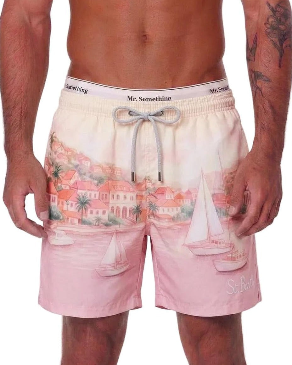 MC2 Saint Barth Gustavia Swim Shorts in St Barth Sunset