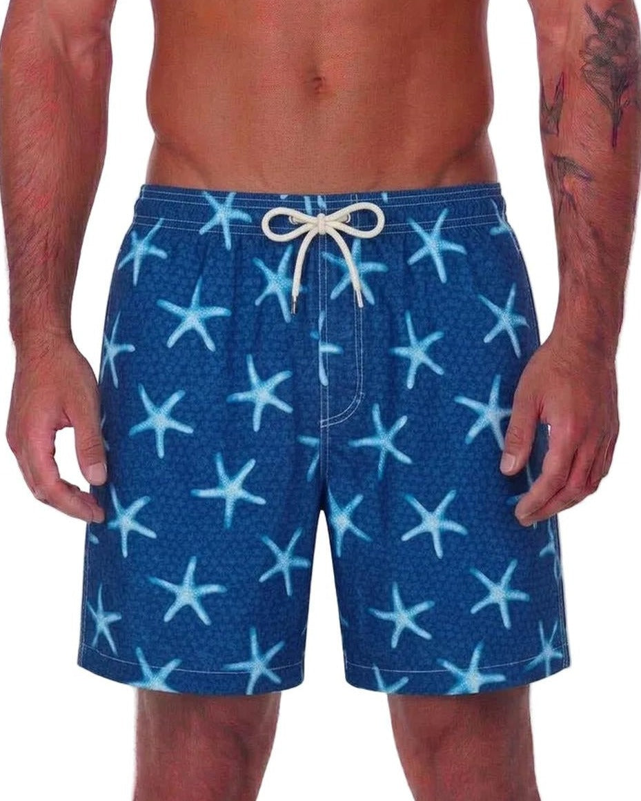 MC2 Saint Barth Lighting Swim Shorts in Blue Starfish