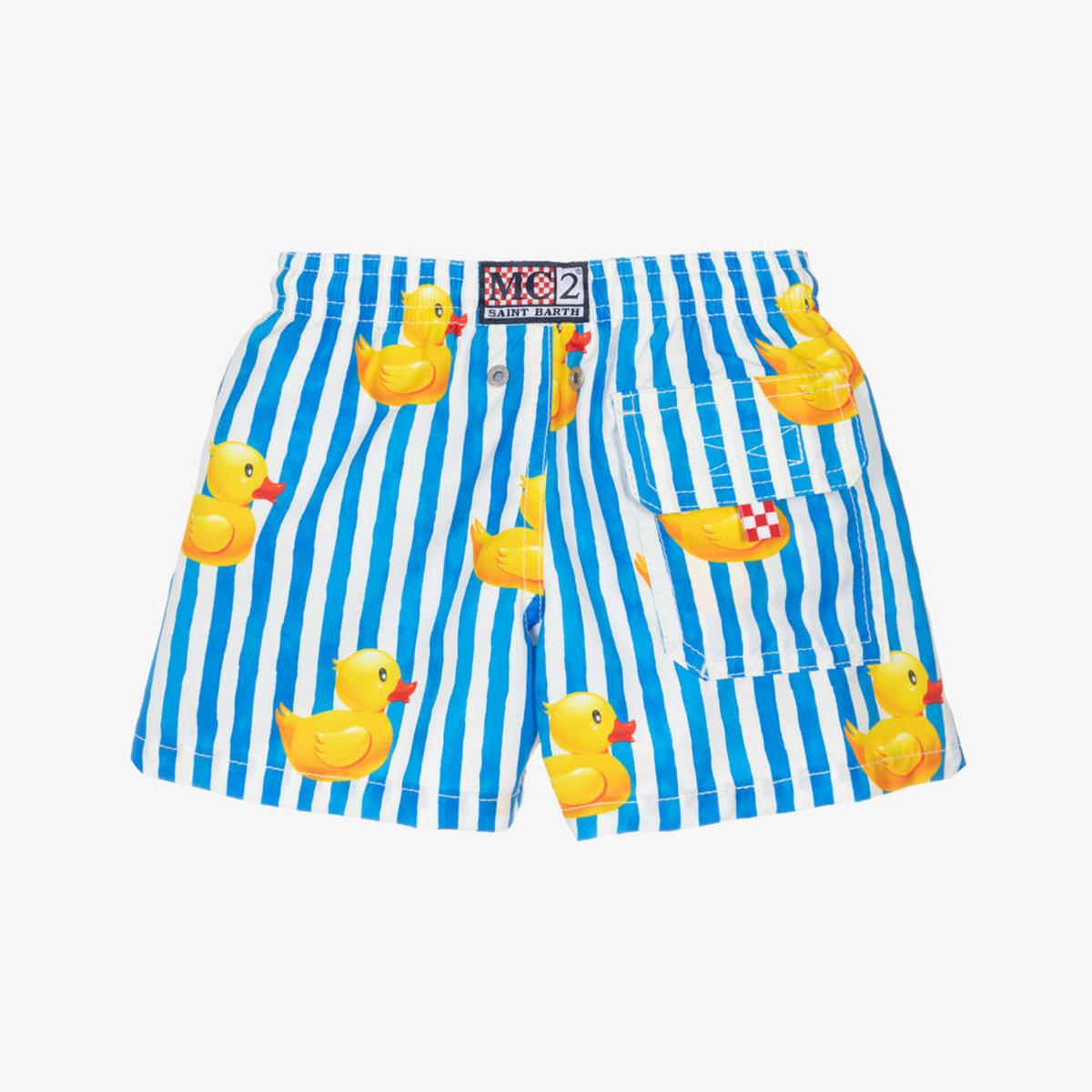MC2 Kids Swim Shorts Ducky With Stripes