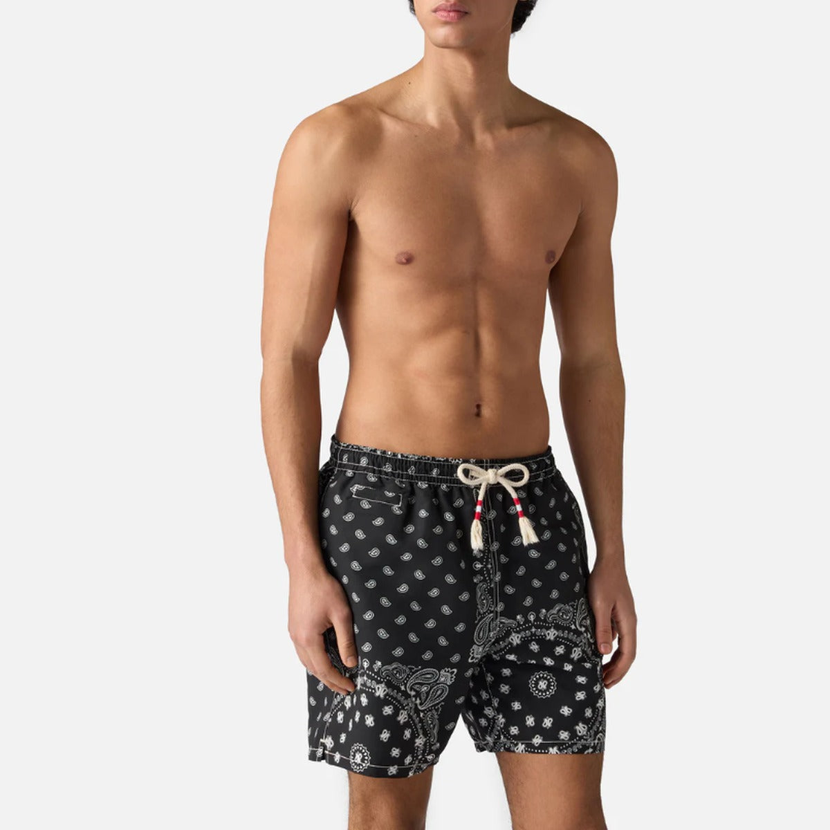 MC2 Saint Barth Caprese Swim Shorts in Black Bandana