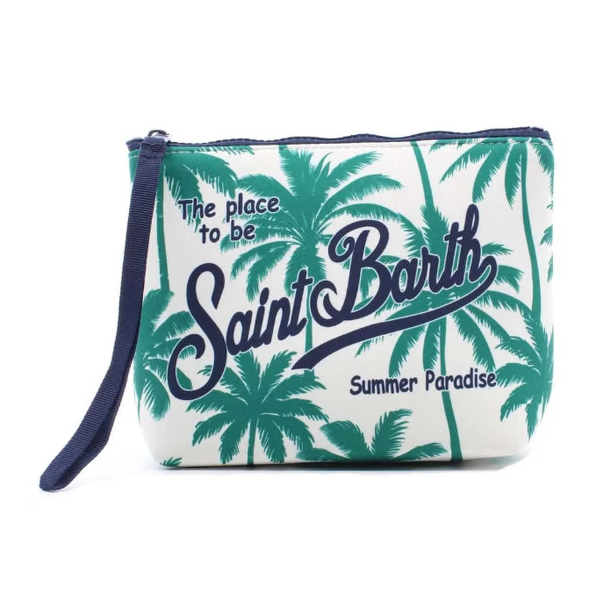 MC2 Saint Barth Aline Palms Allover Print Scuba Pouch