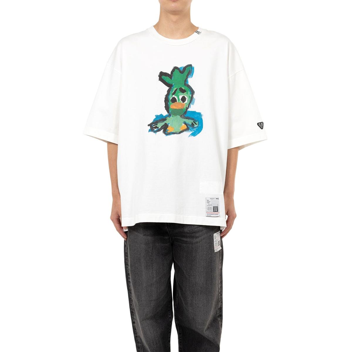 Maison Mihara White Leon Printed T-shirt