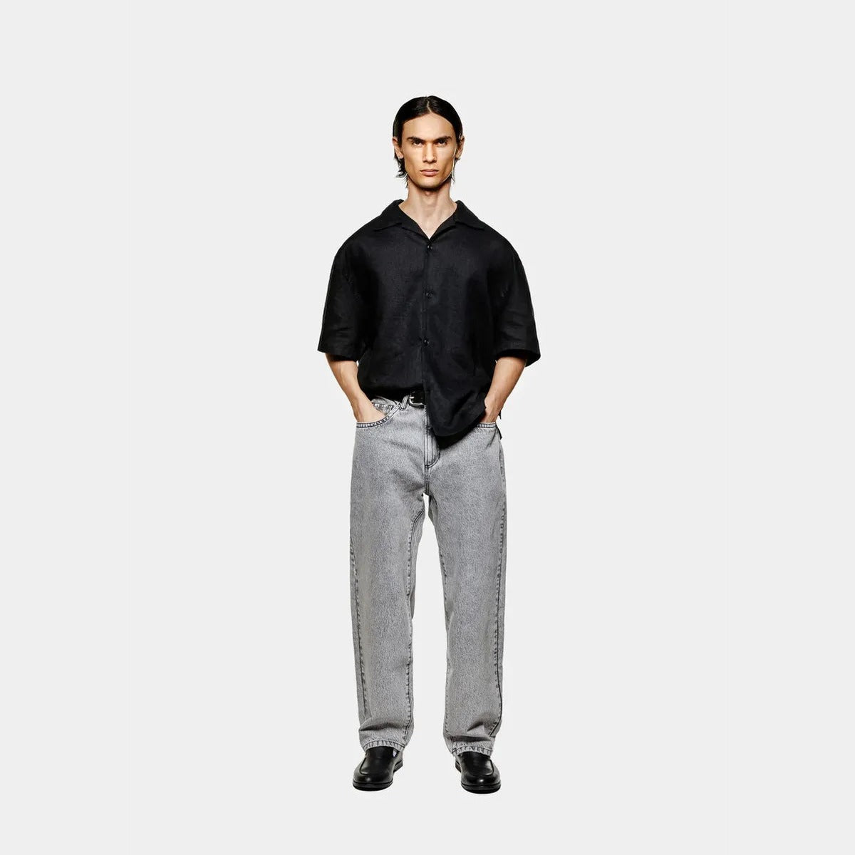 MKI Linen Vacation Shirt in Black