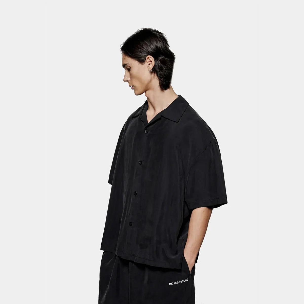 MKI Sandwash Cupro Vacation Shirt in Black