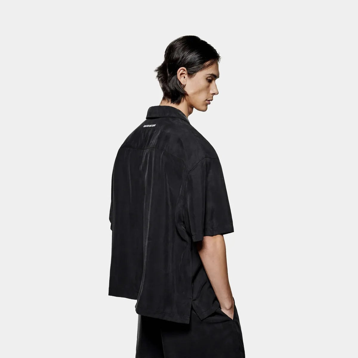 MKI Sandwash Cupro Vacation Shirt in Black