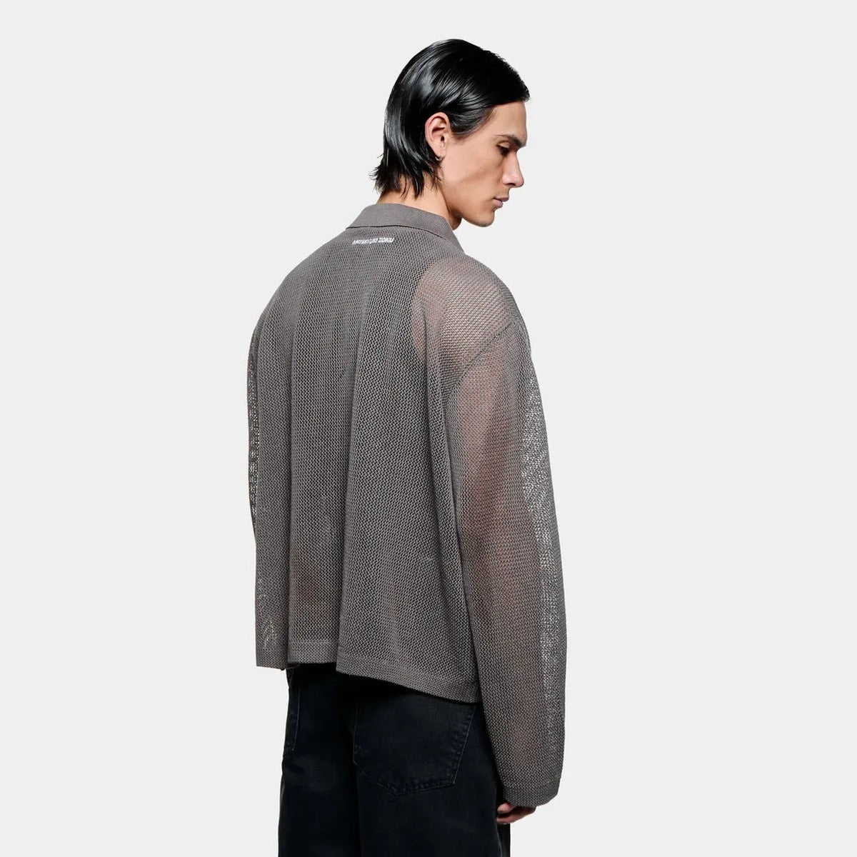 MKI Linen Loose Knit Cardigan in Espresso