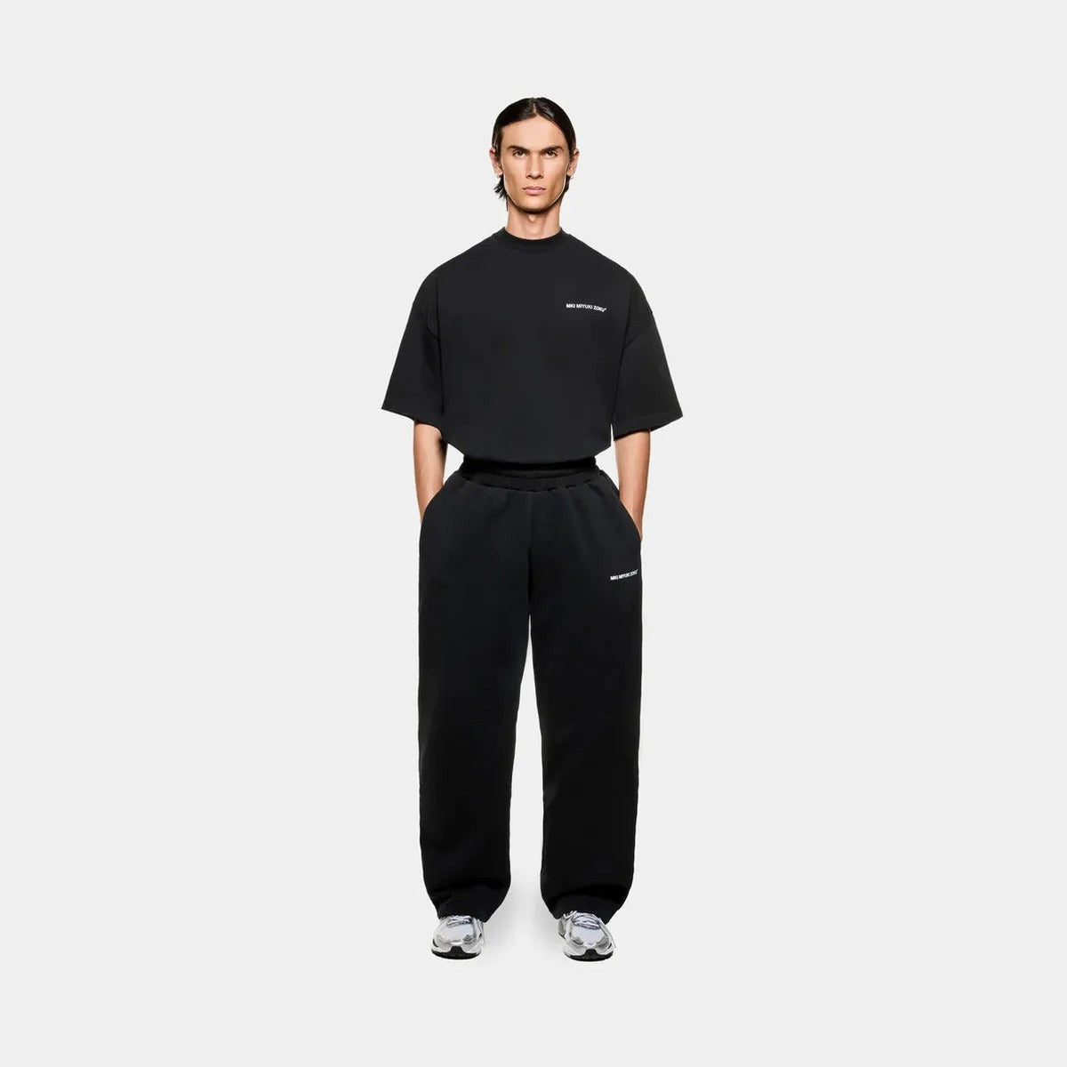 MKI Uniform Wide Leg Joggers in Black