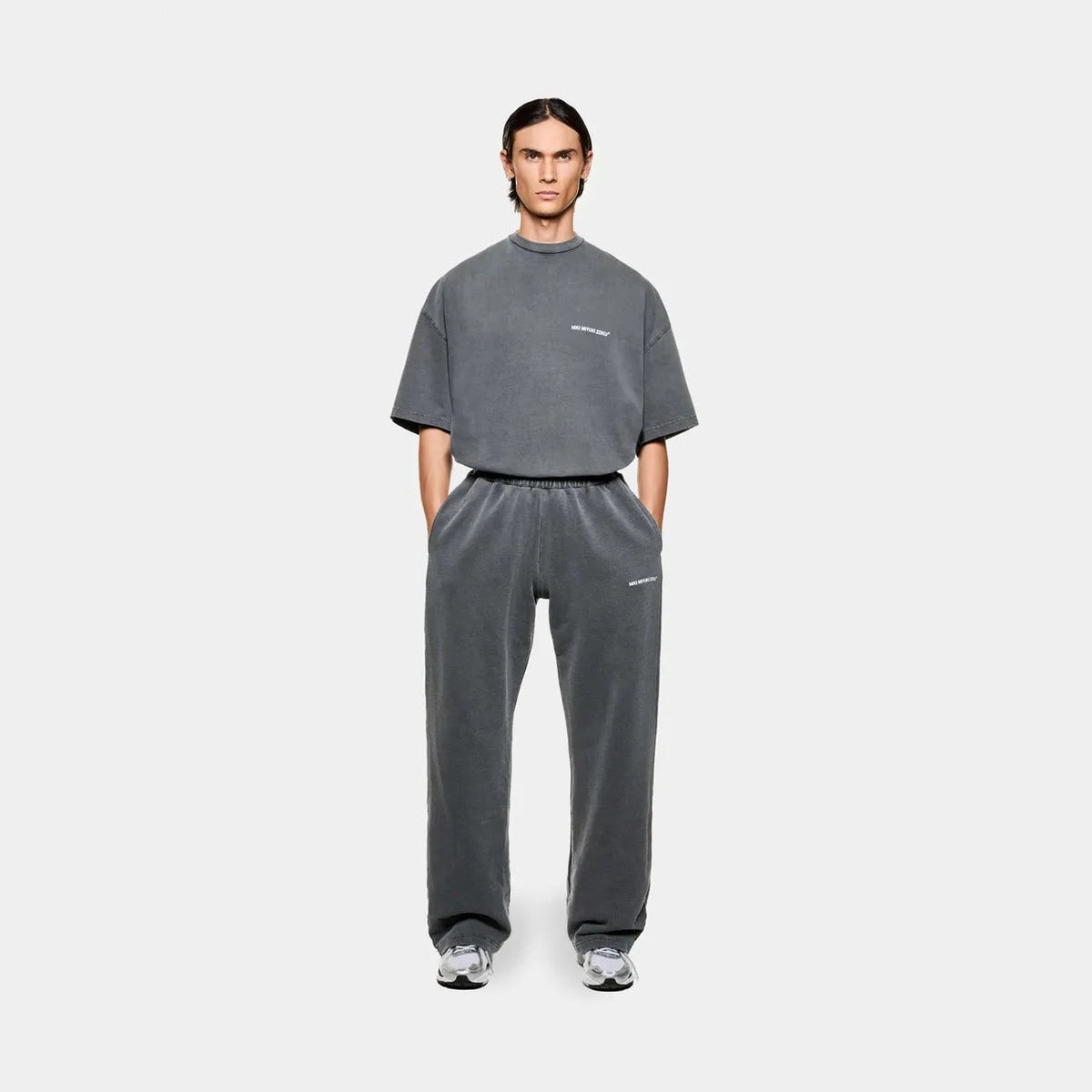MKI Uniform Wide Leg Joggers in Pigment Black