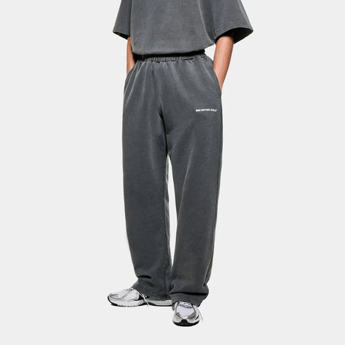 MKI Uniform Wide Leg Joggers in Pigment Black