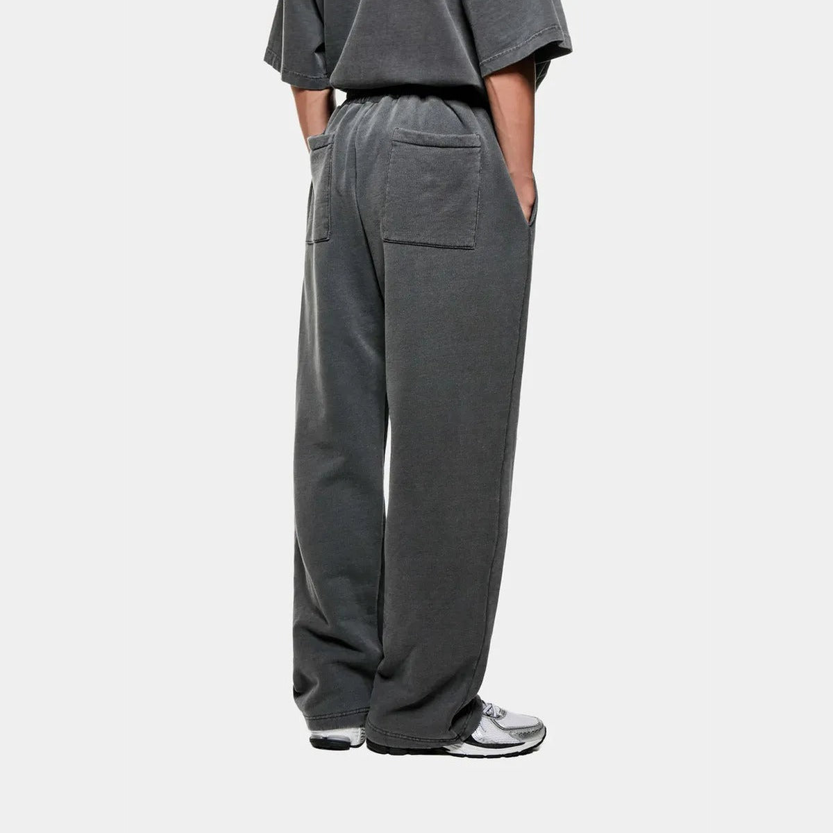 MKI Uniform Wide Leg Joggers in Pigment Black