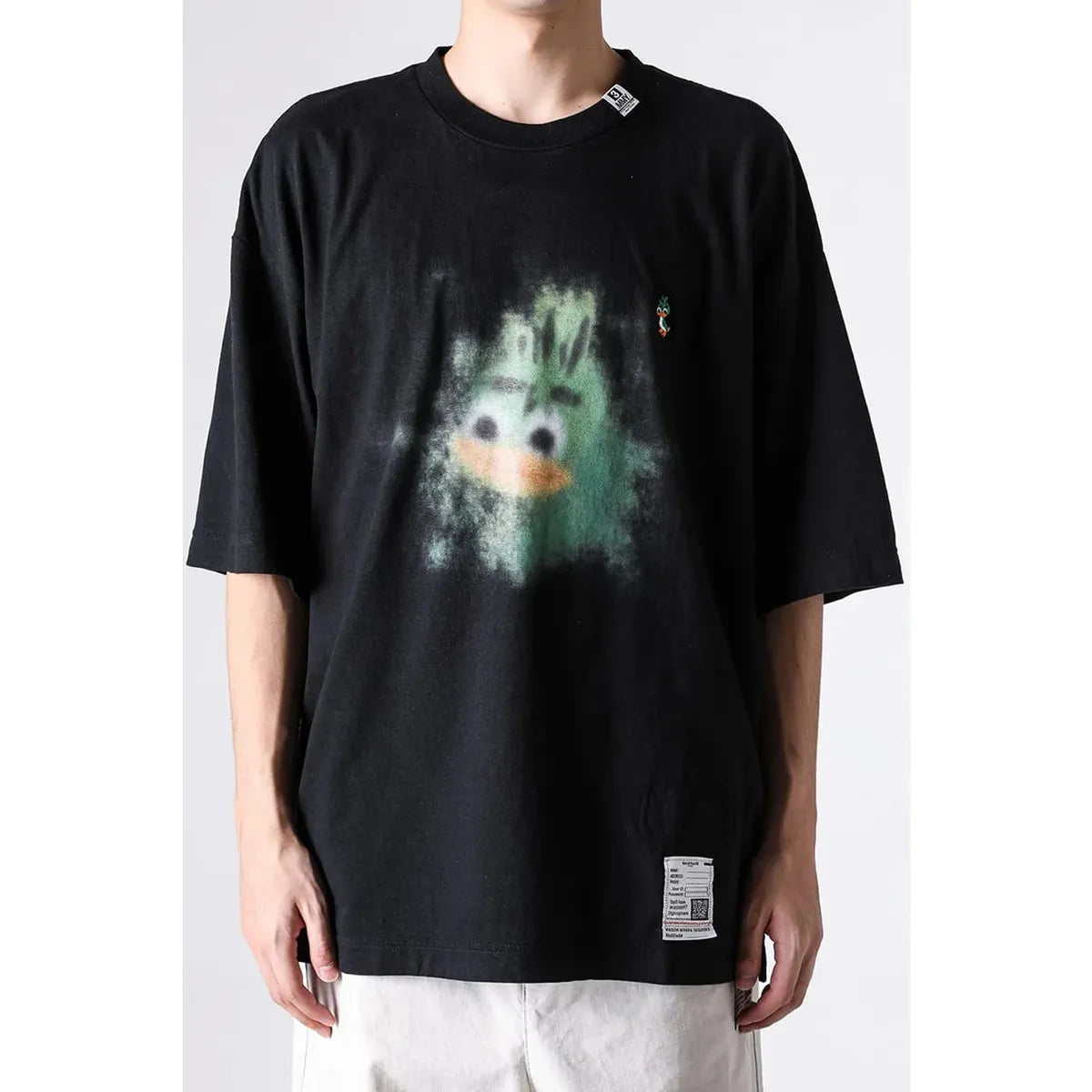 Maison Mihara Leon Printed Black T-shirt