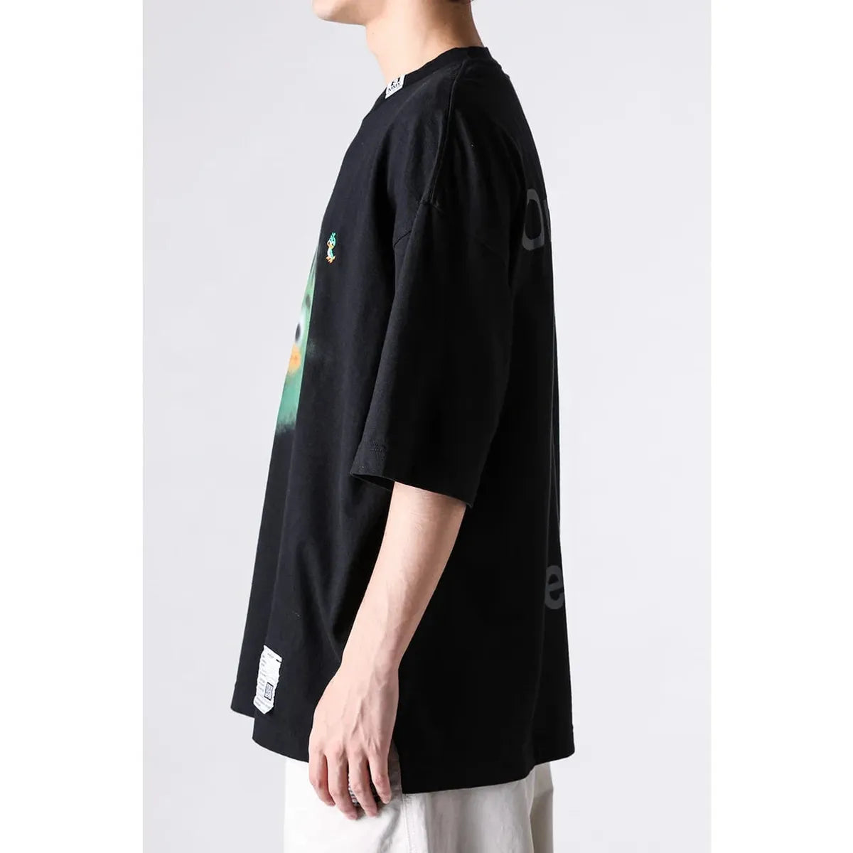 Maison Mihara Leon Printed Black T-shirt