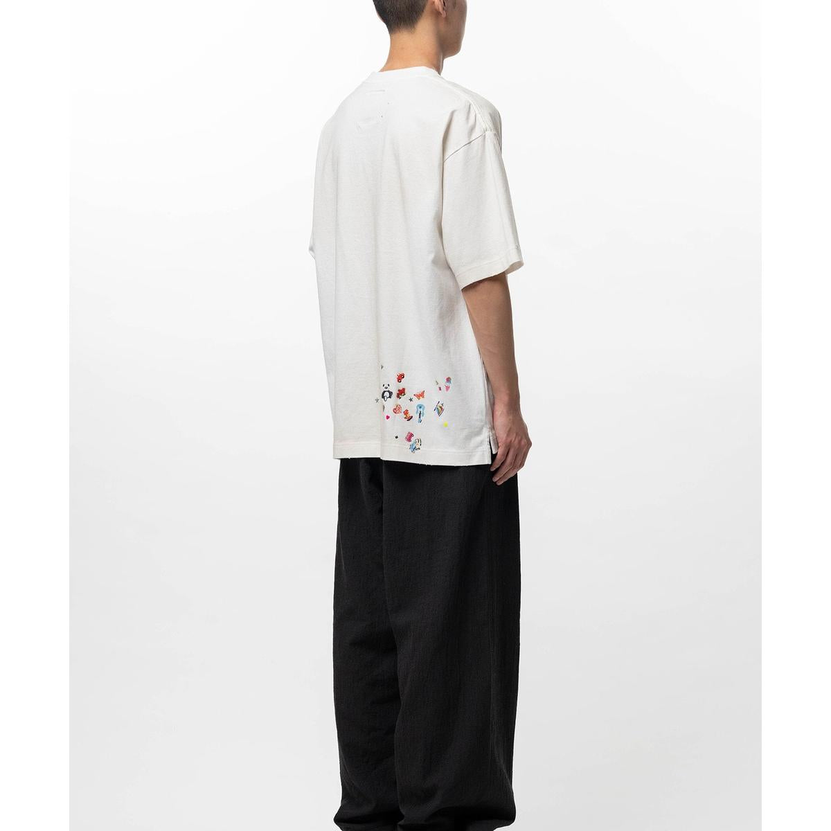 Maison Mihara Kids Sticker White T-shirt