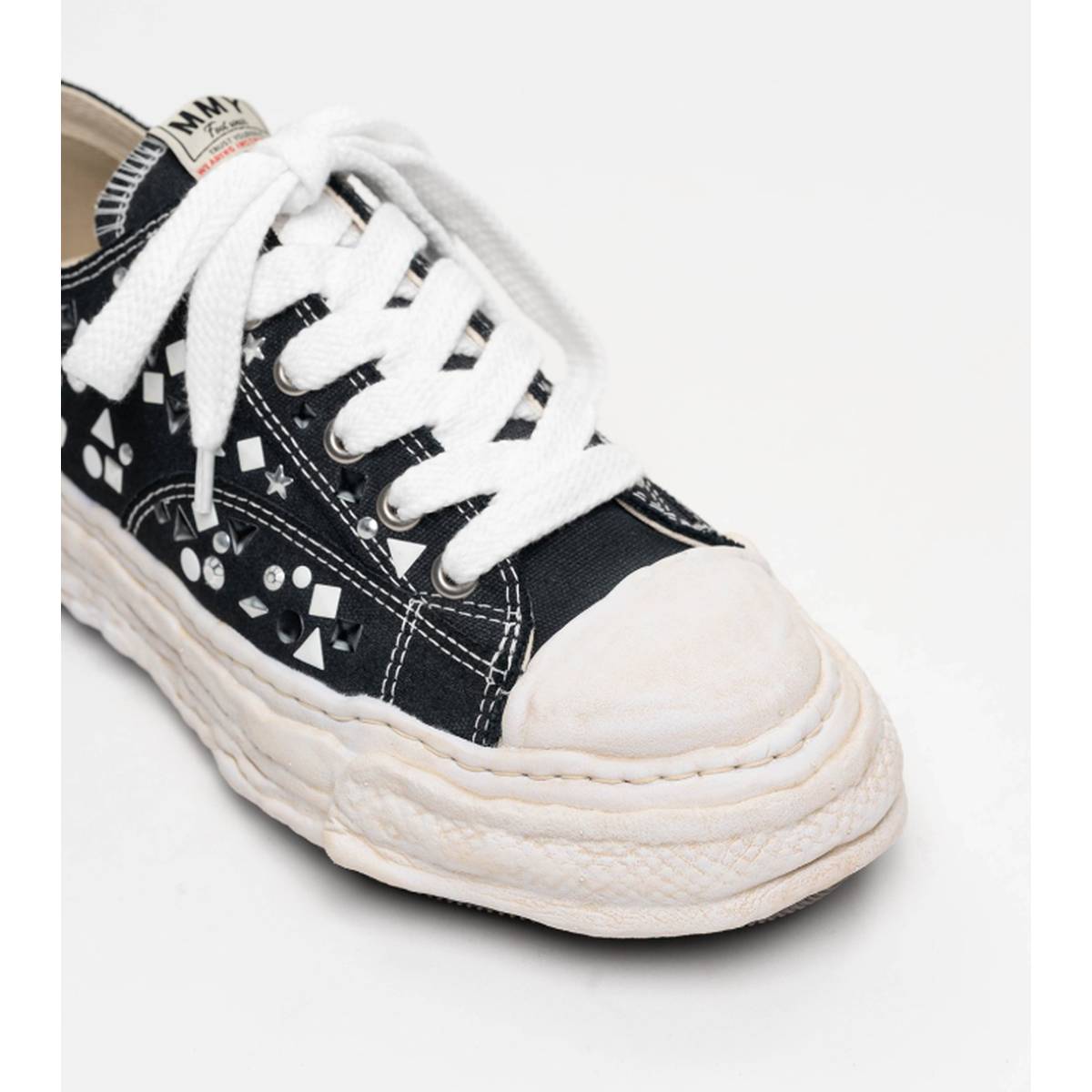 Maison Mihara Yasuhiro "PETERSON23" Black Embellished Canvas Sneaker