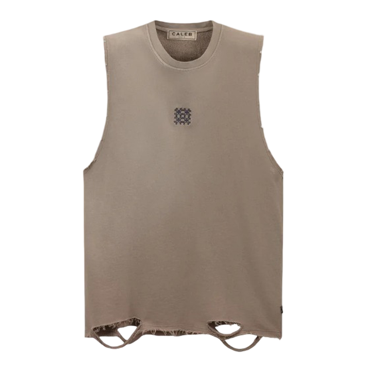 Caleb Pebble Fleece Tank Top With Spray Effect