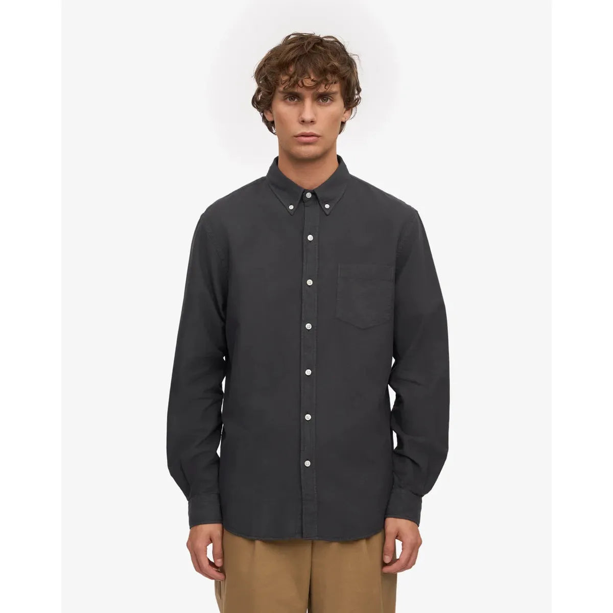 Colorful Standard Organic Flannel Shirt - Lava Grey