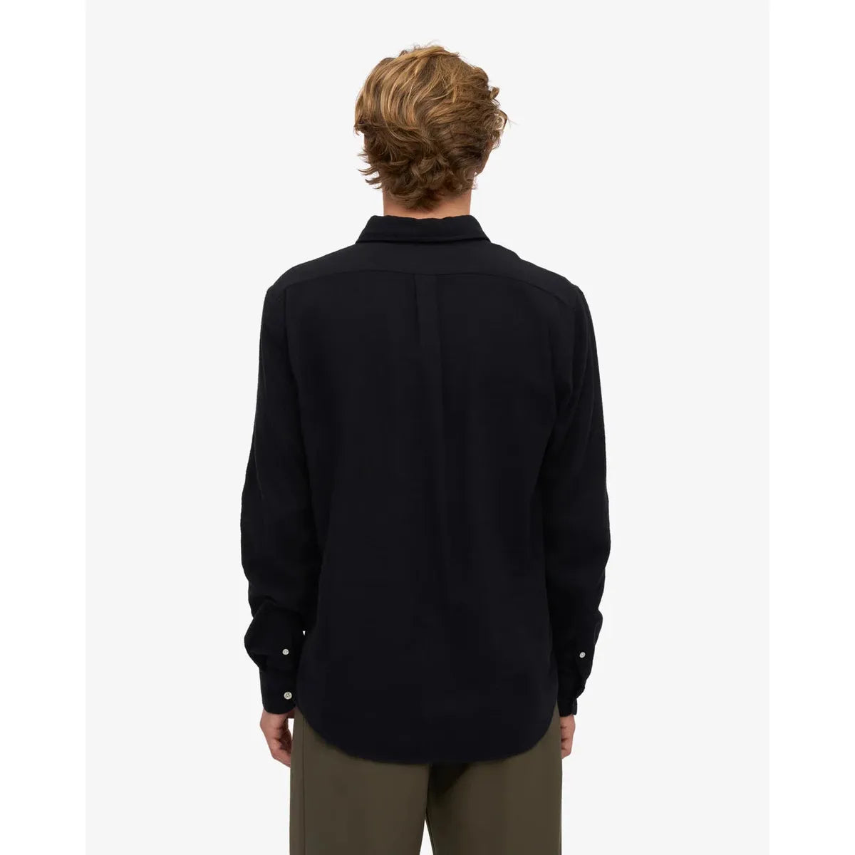 Colorful Standard Organic Flannel Shirt - Deep Black