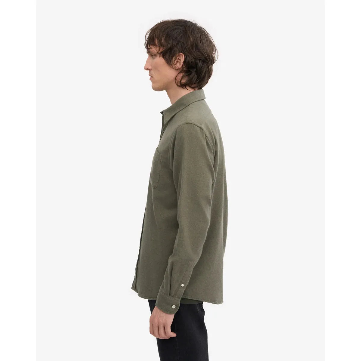 Colorful Standard Organic Flannel Shirt - Dusty Olive