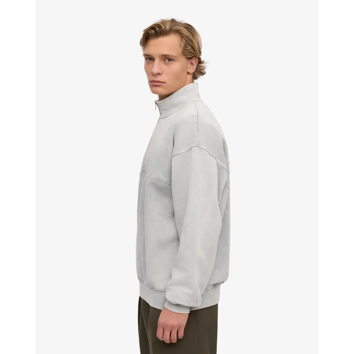 Colorful Standard Organic Quarter Zip - Faded Grey