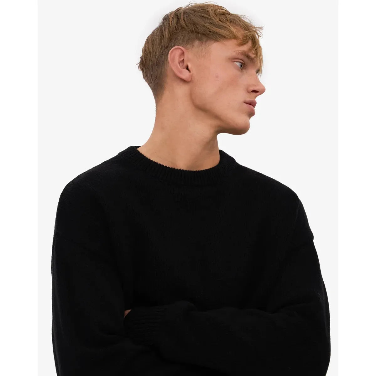 Colorful Standard Oversized Merino Wool Crew - Deep Black