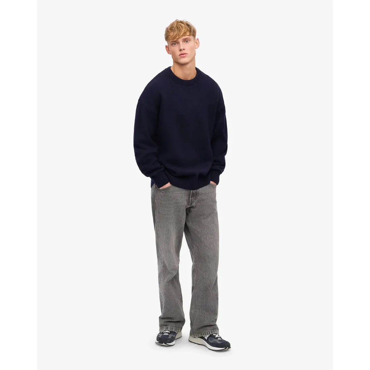 Colorful Standard Oversized Merino Wool Crew - Navy Blue