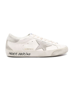Golden Goose Super-Star Sneakers in White, Ice and Grey