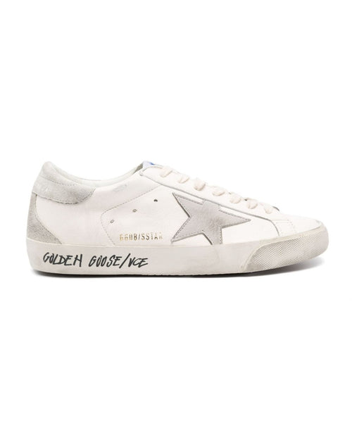 Golden Goose Super-Star Sneakers in White, Ice and Grey