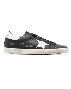Golden Goose Super-Star Sneakers in Black and White