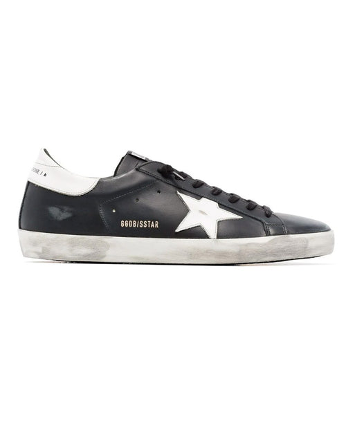 Golden Goose Super-Star Sneakers in Black and White