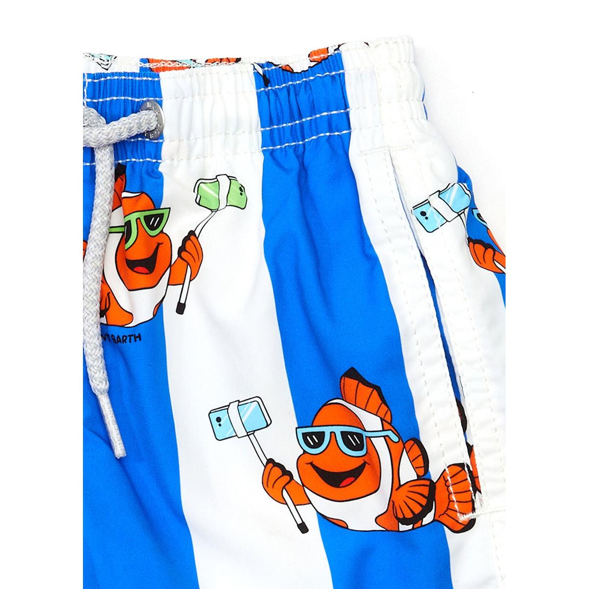 MC2 Kids Swim Shorts Fish With Stripes