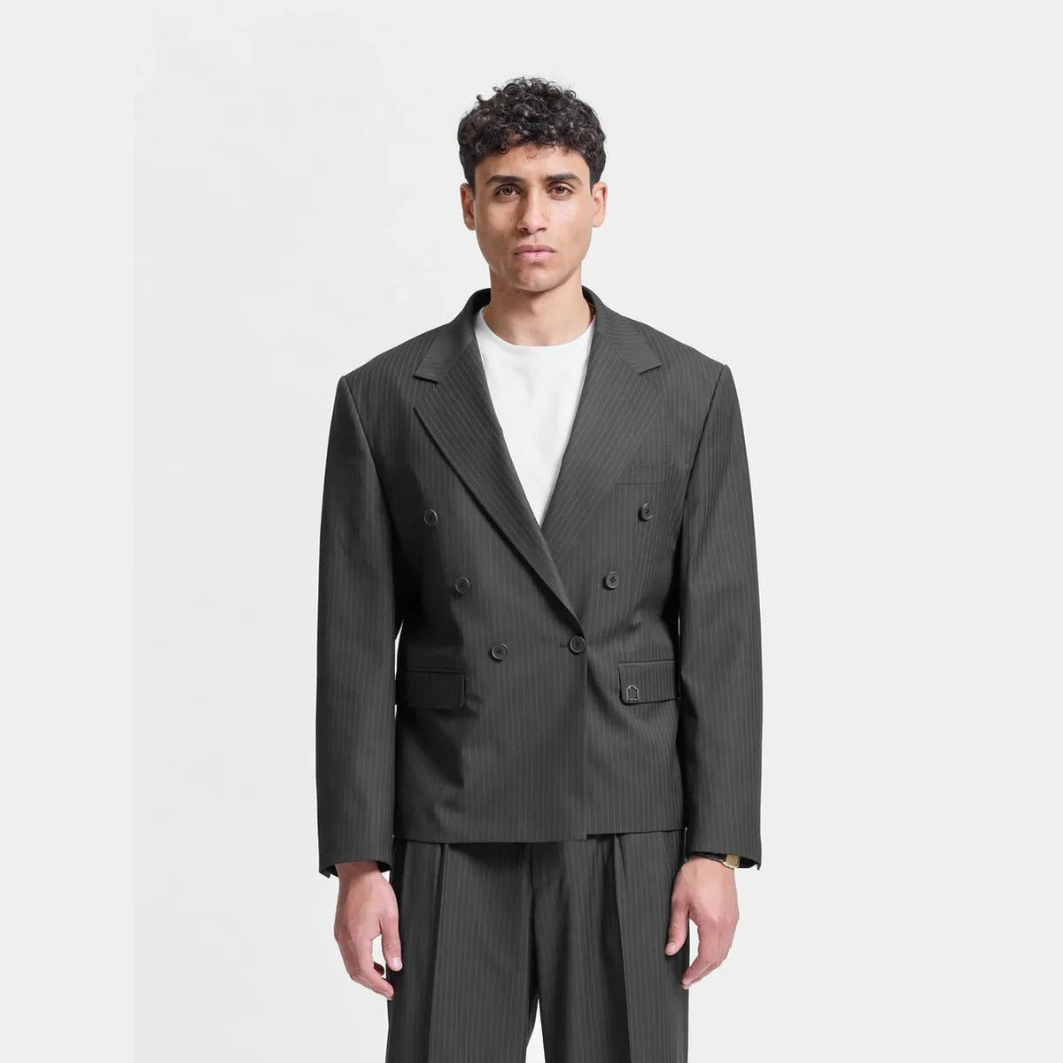 Reternity Signe Blazer in Pinstripe Grey