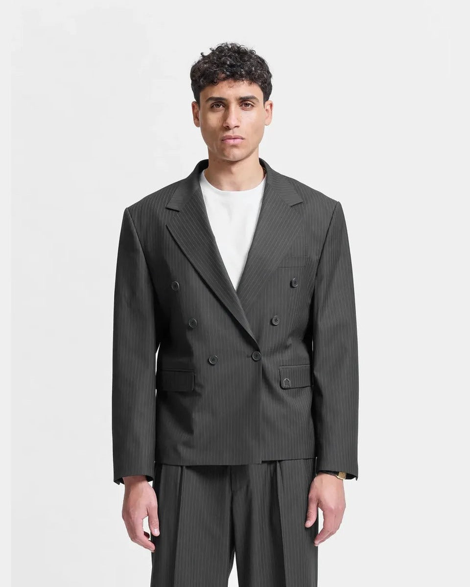Reternity Signe Blazer in Pinstripe Grey