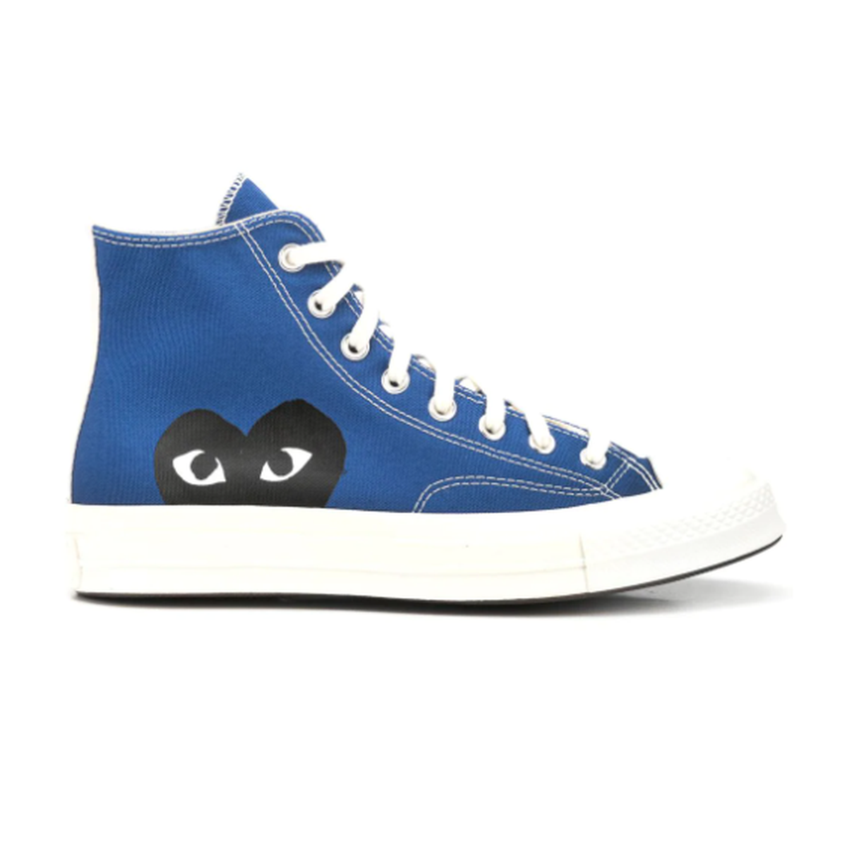 Comme Des Garcons Play Blue High-Top Sneakers