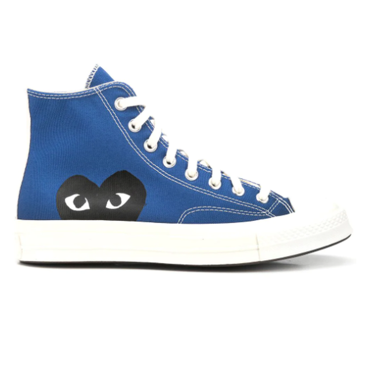 Comme Des Garcons Play Blue High-Top Sneakers