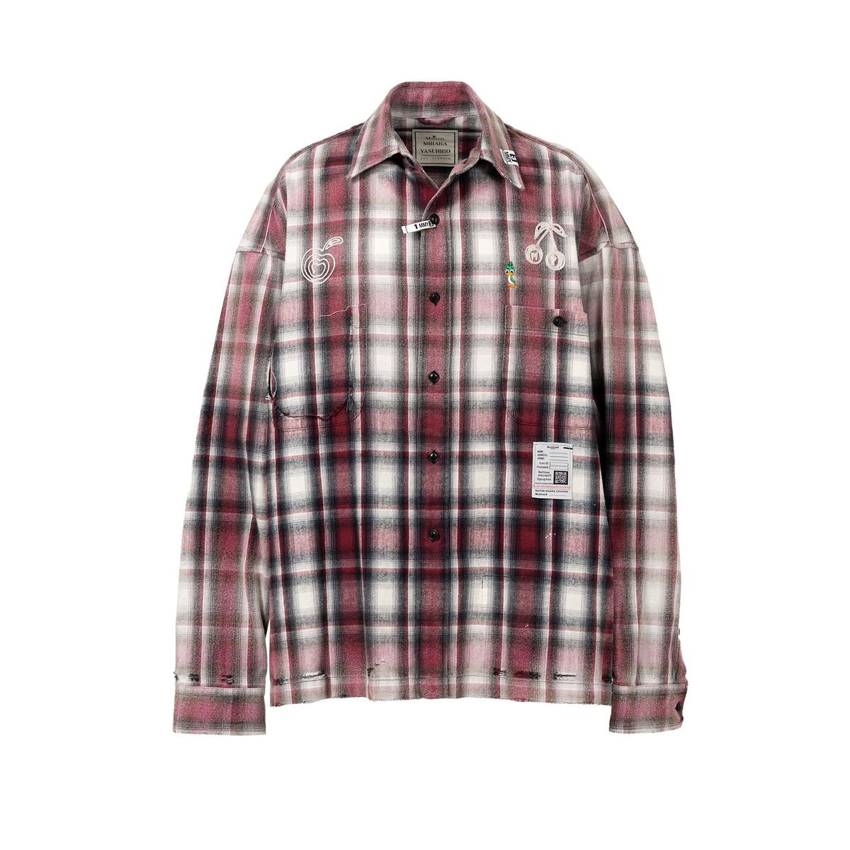 Maison Mihara Vintage Like Check Red Shirt