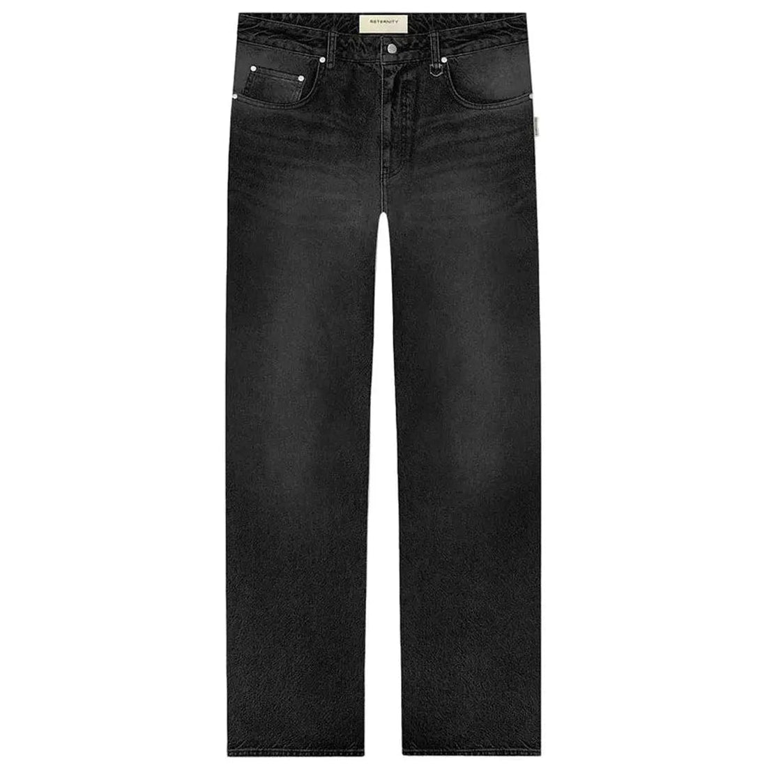 Reternity Essential Straight Fit Denim in Washed Black