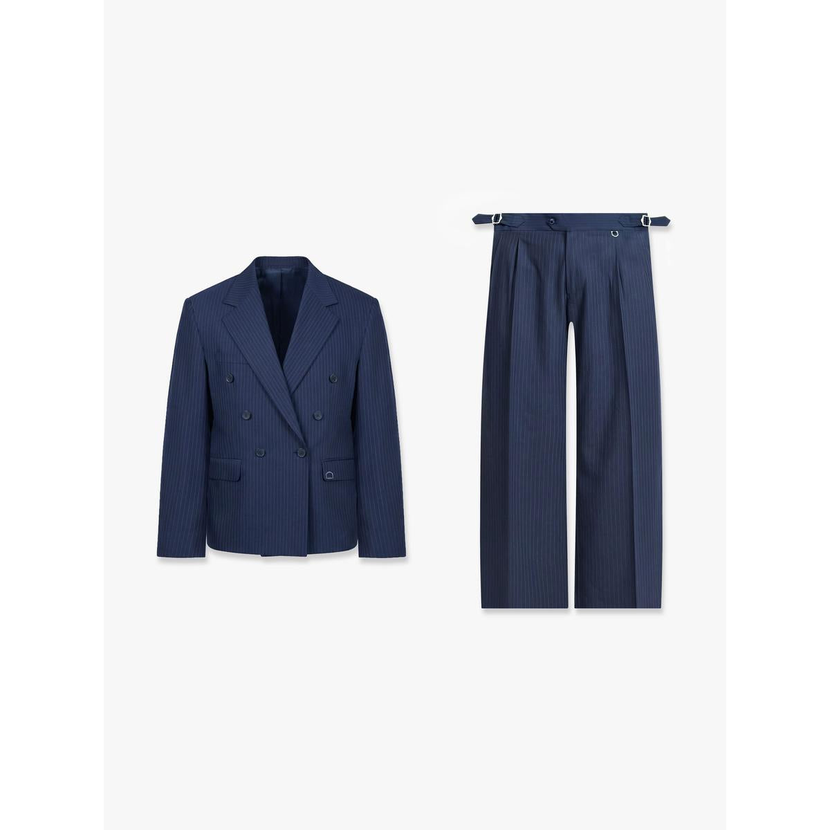Reternity Signe Suit Pinstripe Blue – full set on model