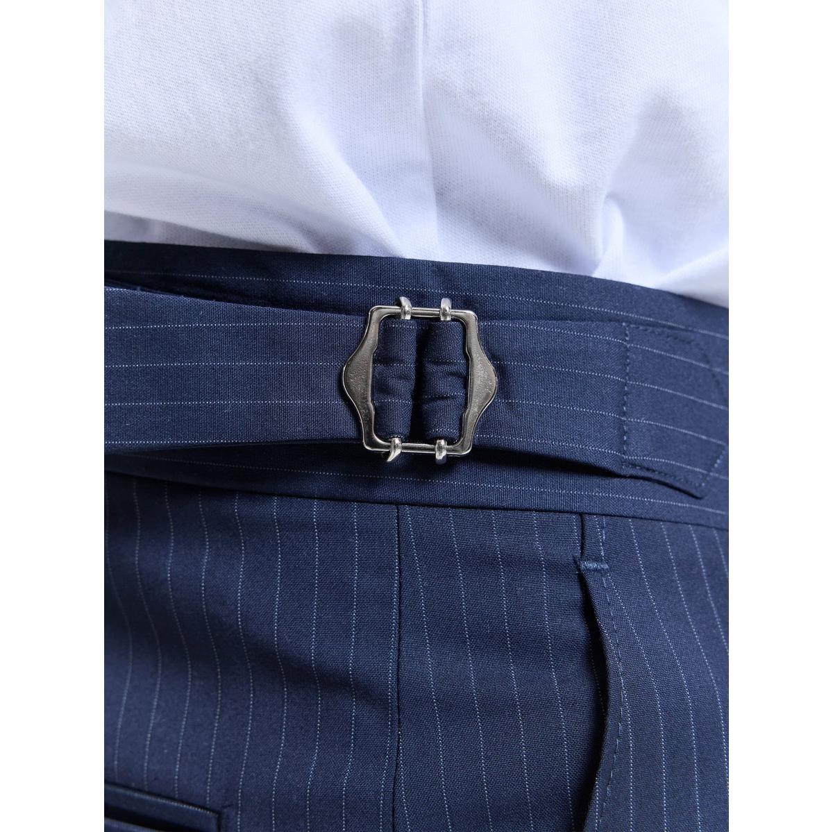 Reternity Tailored Baggy Pants - Pinstripe Blue