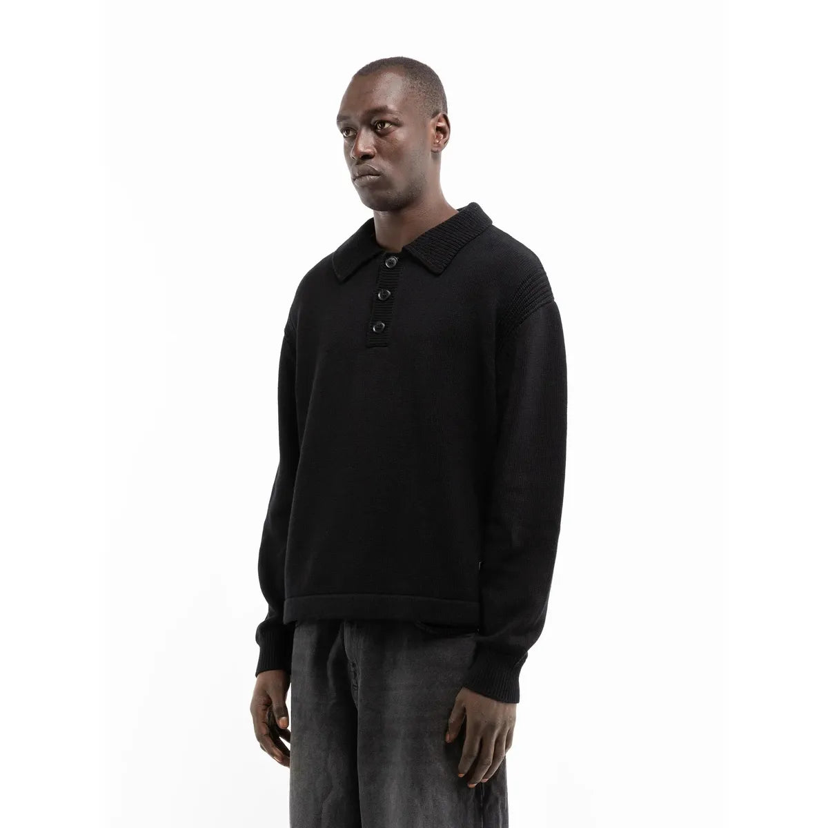 Reternity Le Relief Polo Knit - Black