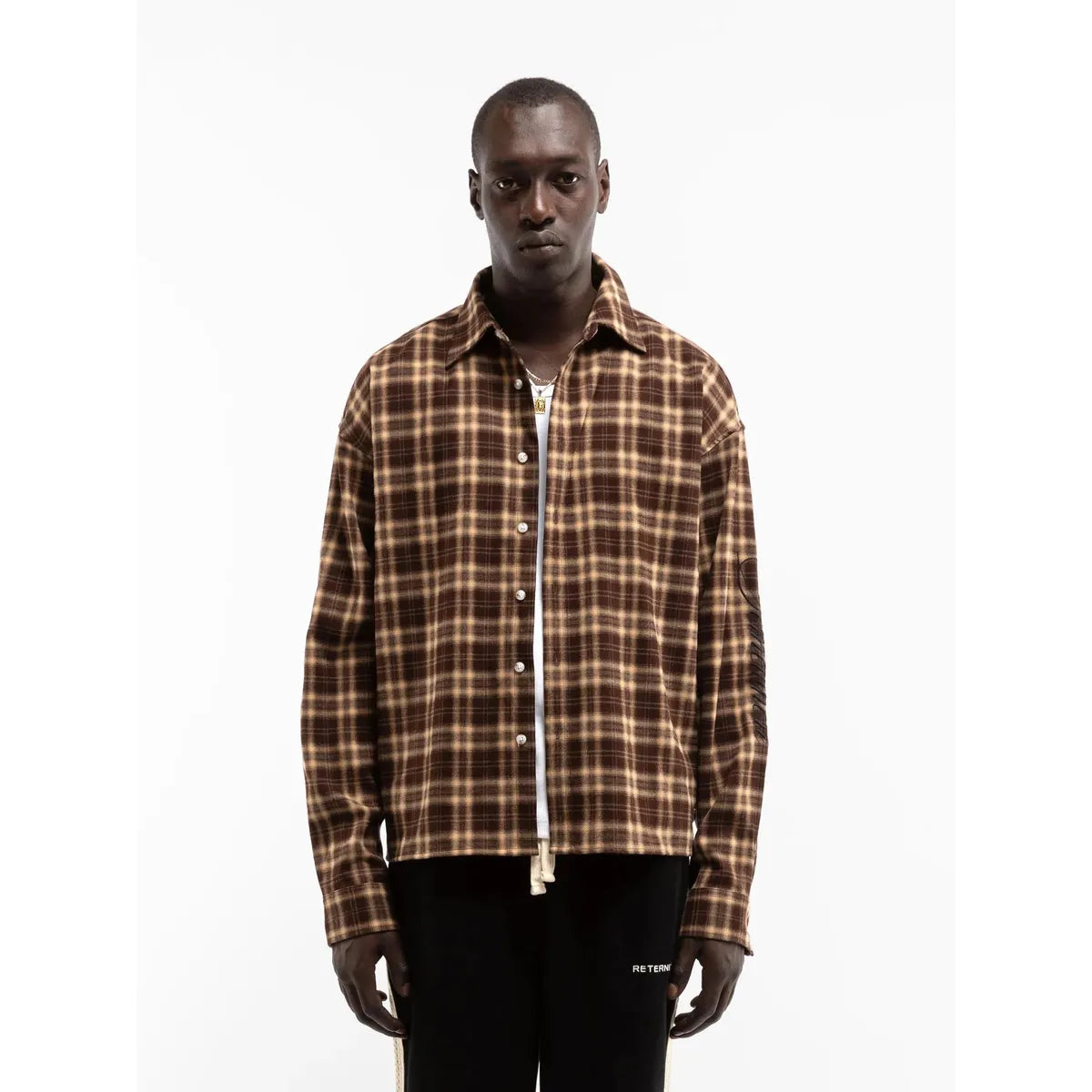 Reternity Somewhere Somehow Flannel Shirt - Brown