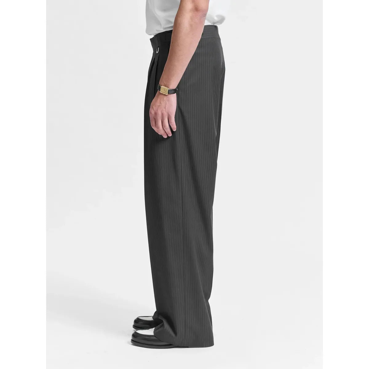 Reternity Tailored Baggy Pants - Pinstripe Grey