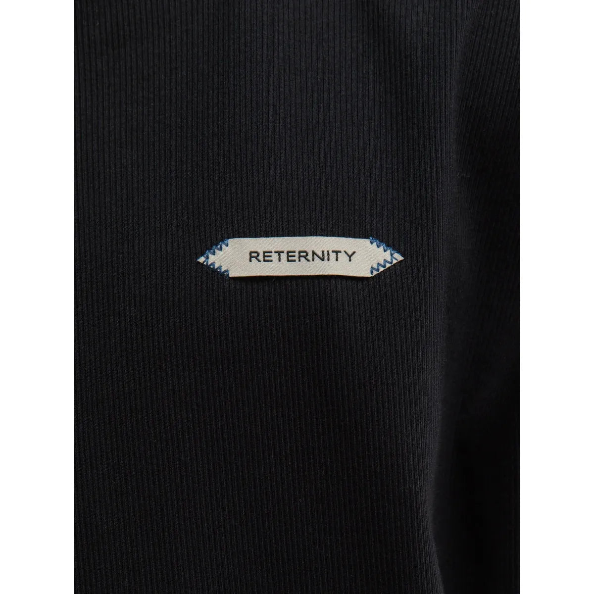 Reternity L’Atelier Line Rib T-Shirt - Black