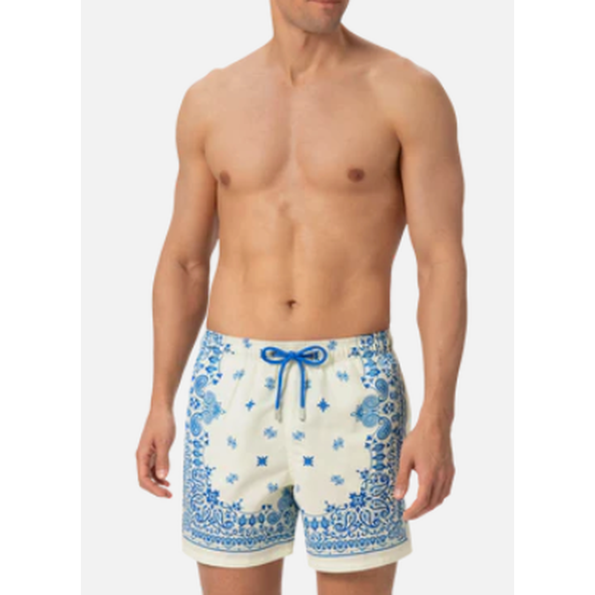 MC2 Saint Barth Gustavia Swim Shorts in Light Blue Bandana Paisley Print