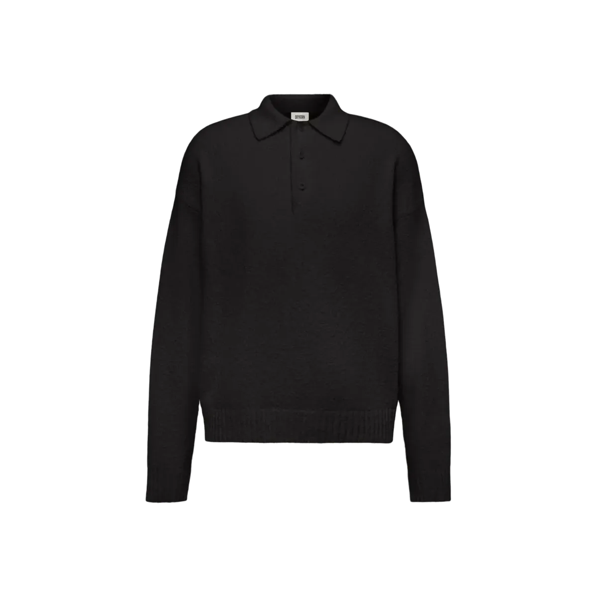 Drykorn Bekket Black Knitted Polo Shirt