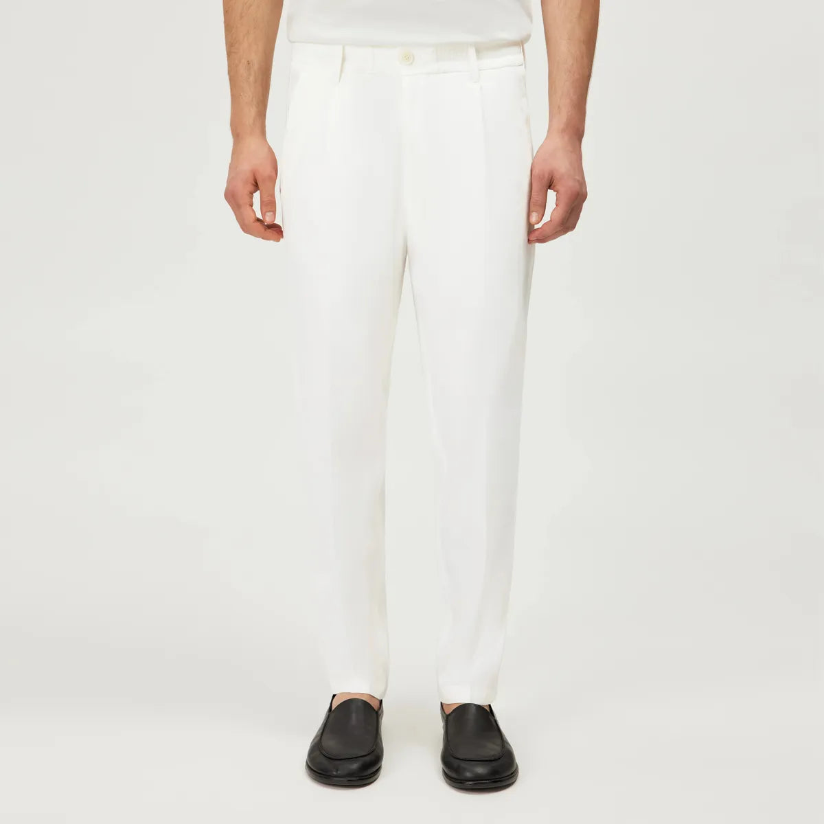 Drykorn Chasy Ecru Linen Mix Trousers