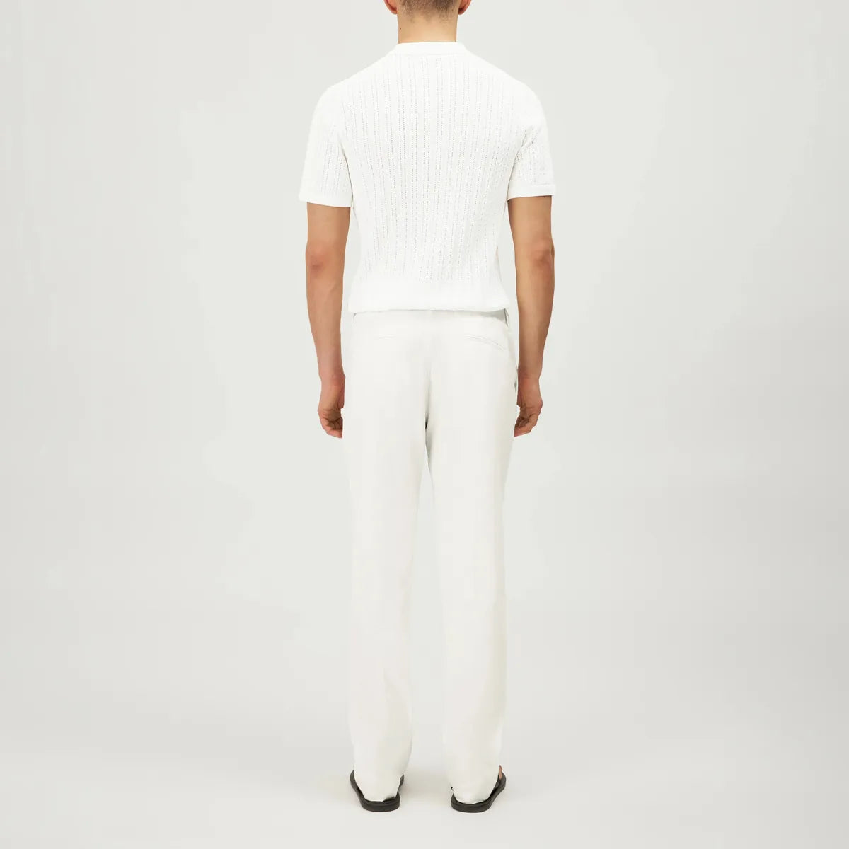 Drykorn Triton Ecru Knitted Polo Shirt