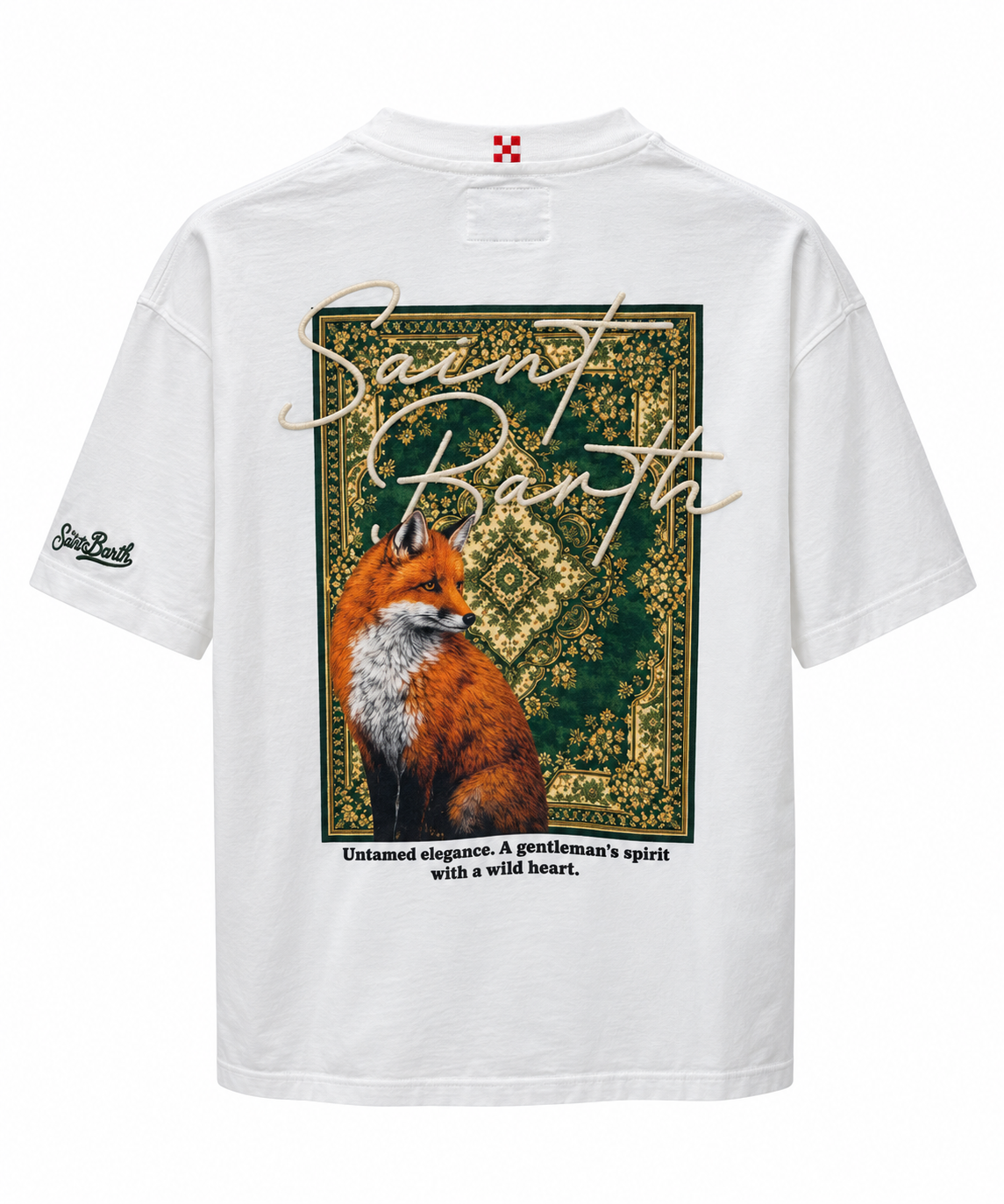 MC2 Saint Barth Delmar Embroidered T-Shirt in Gentleman Fox